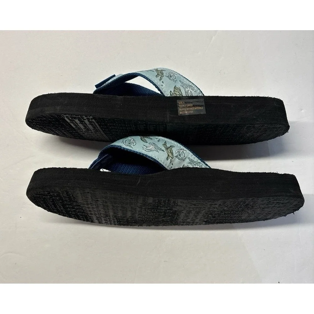 Tidewater Sandals Ocean Legends turtle flip flops (Sz. 9) - Picture 10 of 11